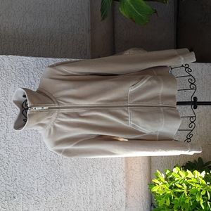 Fuda Velour Cream Zip Up Jacket Size Large
